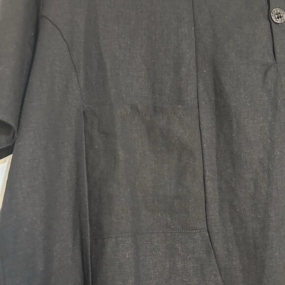 La Haine Inside Us Short Sleeve Viscose Linen Button Tunic Medium Lagenlook - Picture 4 of 12